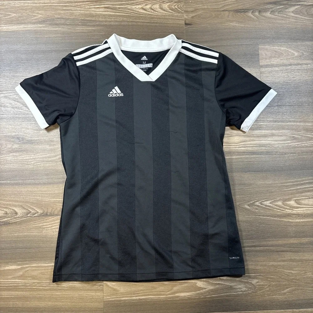 Adidas Climalite Stripped Soccer Jersey Size M